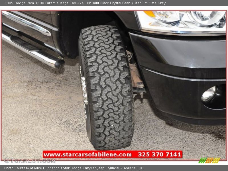 Brilliant Black Crystal Pearl / Medium Slate Gray 2009 Dodge Ram 3500 Laramie Mega Cab 4x4