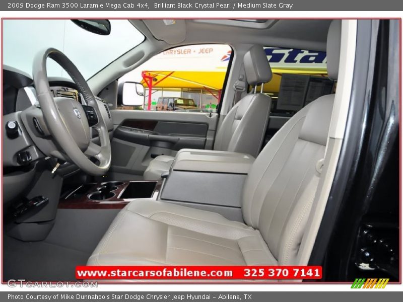 Brilliant Black Crystal Pearl / Medium Slate Gray 2009 Dodge Ram 3500 Laramie Mega Cab 4x4