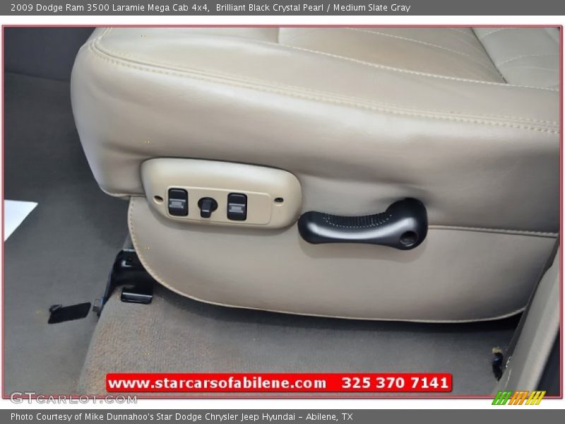 Brilliant Black Crystal Pearl / Medium Slate Gray 2009 Dodge Ram 3500 Laramie Mega Cab 4x4