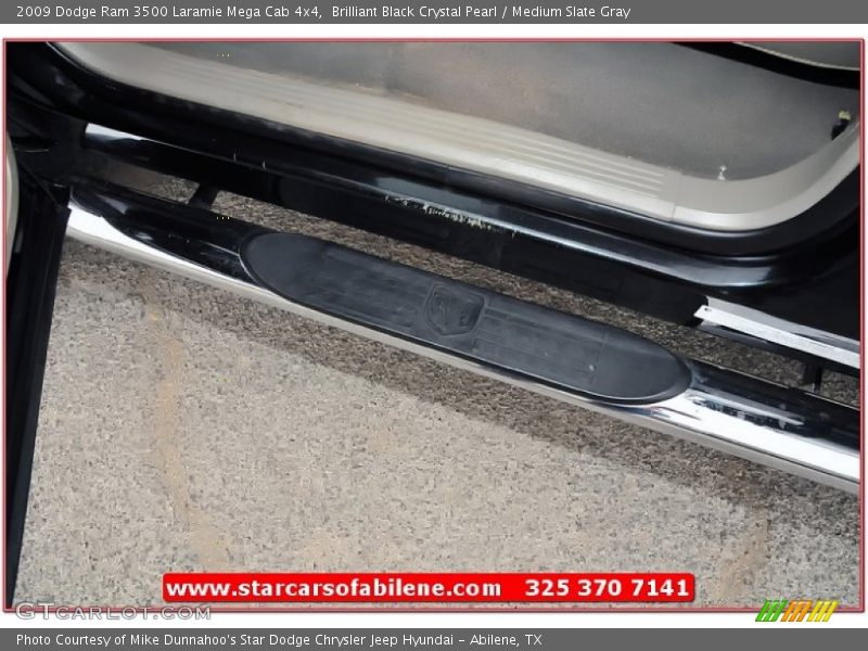 Brilliant Black Crystal Pearl / Medium Slate Gray 2009 Dodge Ram 3500 Laramie Mega Cab 4x4