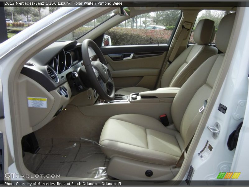 Front Seat of 2013 C 250 Luxury