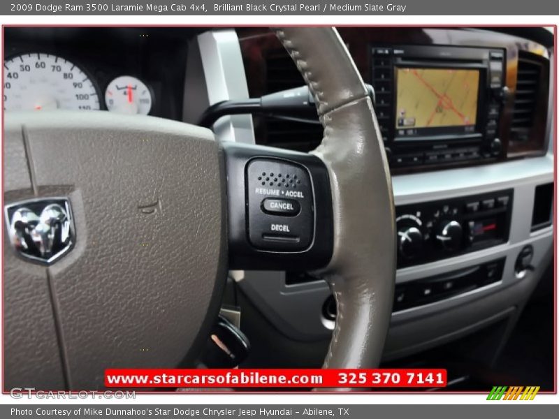 Brilliant Black Crystal Pearl / Medium Slate Gray 2009 Dodge Ram 3500 Laramie Mega Cab 4x4