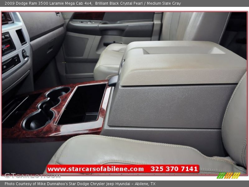 Brilliant Black Crystal Pearl / Medium Slate Gray 2009 Dodge Ram 3500 Laramie Mega Cab 4x4