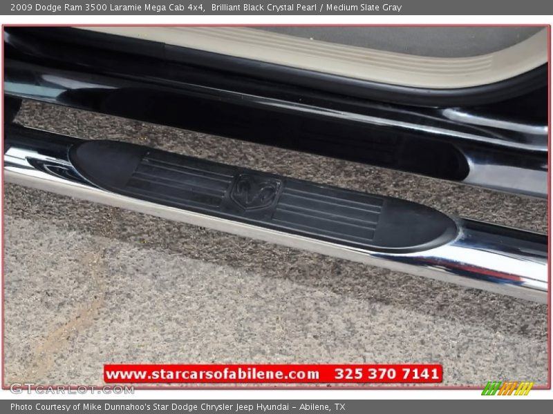 Brilliant Black Crystal Pearl / Medium Slate Gray 2009 Dodge Ram 3500 Laramie Mega Cab 4x4