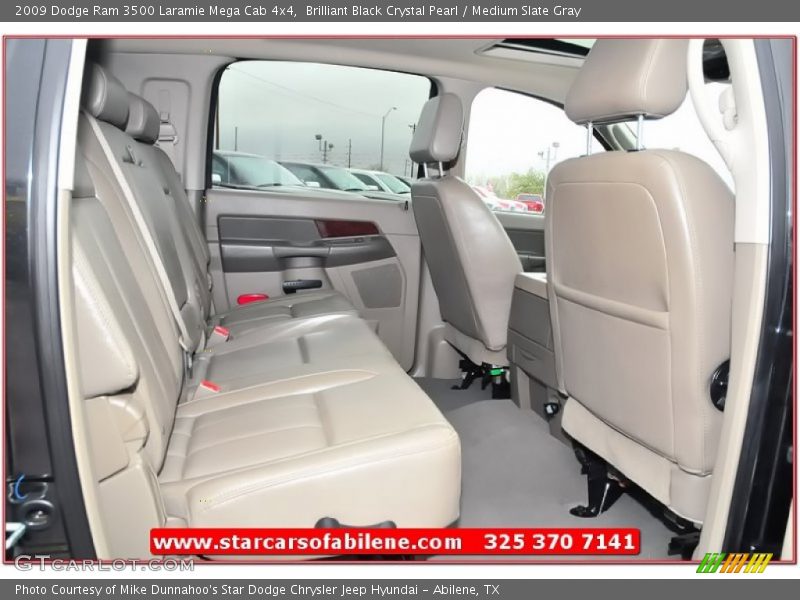 Brilliant Black Crystal Pearl / Medium Slate Gray 2009 Dodge Ram 3500 Laramie Mega Cab 4x4