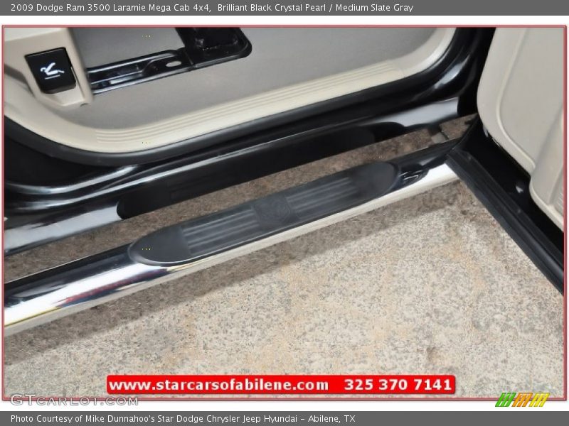 Brilliant Black Crystal Pearl / Medium Slate Gray 2009 Dodge Ram 3500 Laramie Mega Cab 4x4