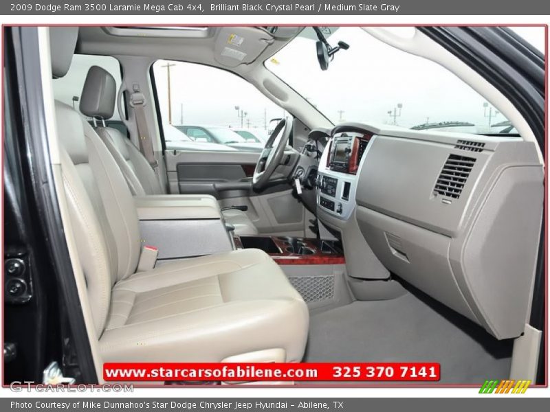 Brilliant Black Crystal Pearl / Medium Slate Gray 2009 Dodge Ram 3500 Laramie Mega Cab 4x4