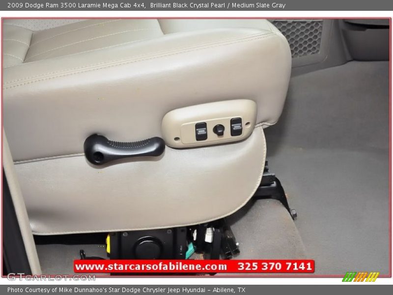 Brilliant Black Crystal Pearl / Medium Slate Gray 2009 Dodge Ram 3500 Laramie Mega Cab 4x4