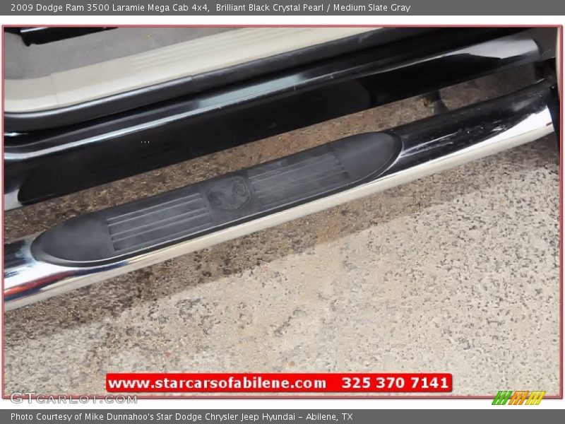 Brilliant Black Crystal Pearl / Medium Slate Gray 2009 Dodge Ram 3500 Laramie Mega Cab 4x4