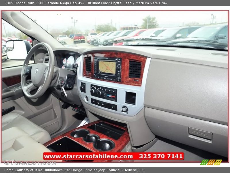 Brilliant Black Crystal Pearl / Medium Slate Gray 2009 Dodge Ram 3500 Laramie Mega Cab 4x4