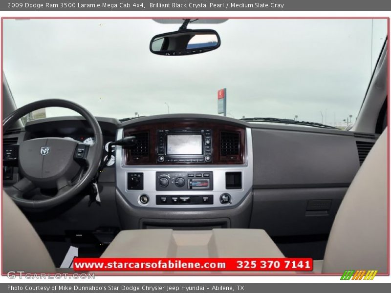 Brilliant Black Crystal Pearl / Medium Slate Gray 2009 Dodge Ram 3500 Laramie Mega Cab 4x4
