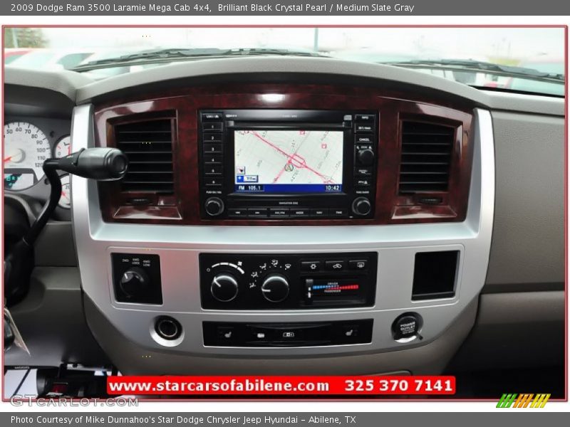 Brilliant Black Crystal Pearl / Medium Slate Gray 2009 Dodge Ram 3500 Laramie Mega Cab 4x4
