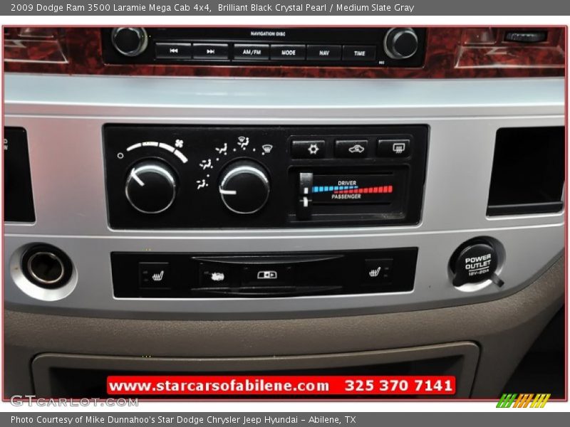 Brilliant Black Crystal Pearl / Medium Slate Gray 2009 Dodge Ram 3500 Laramie Mega Cab 4x4