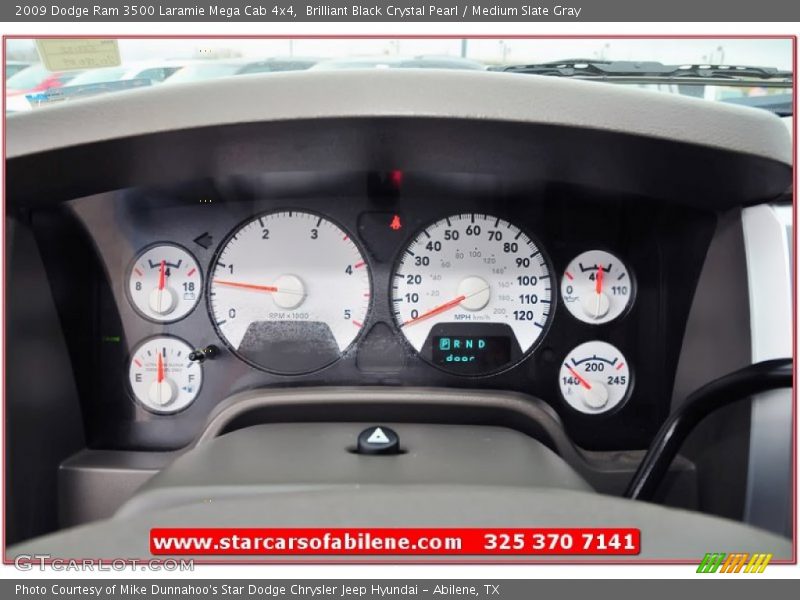 Brilliant Black Crystal Pearl / Medium Slate Gray 2009 Dodge Ram 3500 Laramie Mega Cab 4x4