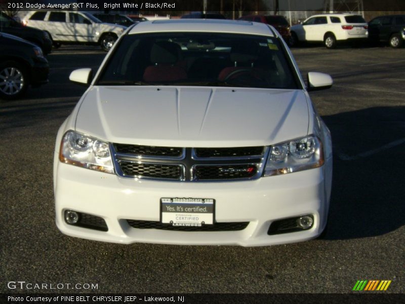 Bright White / Black/Red 2012 Dodge Avenger SXT Plus