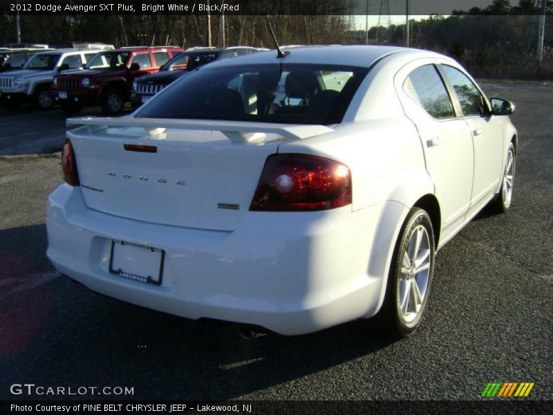 Bright White / Black/Red 2012 Dodge Avenger SXT Plus