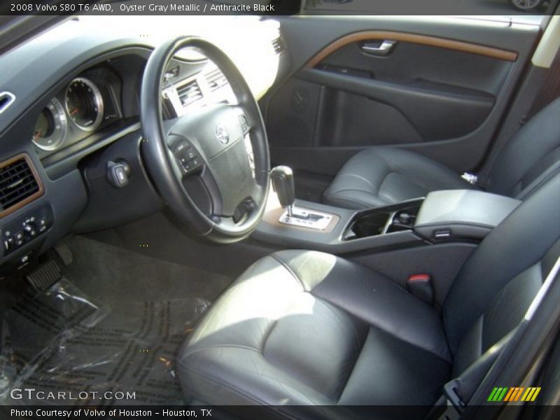 Oyster Gray Metallic / Anthracite Black 2008 Volvo S80 T6 AWD