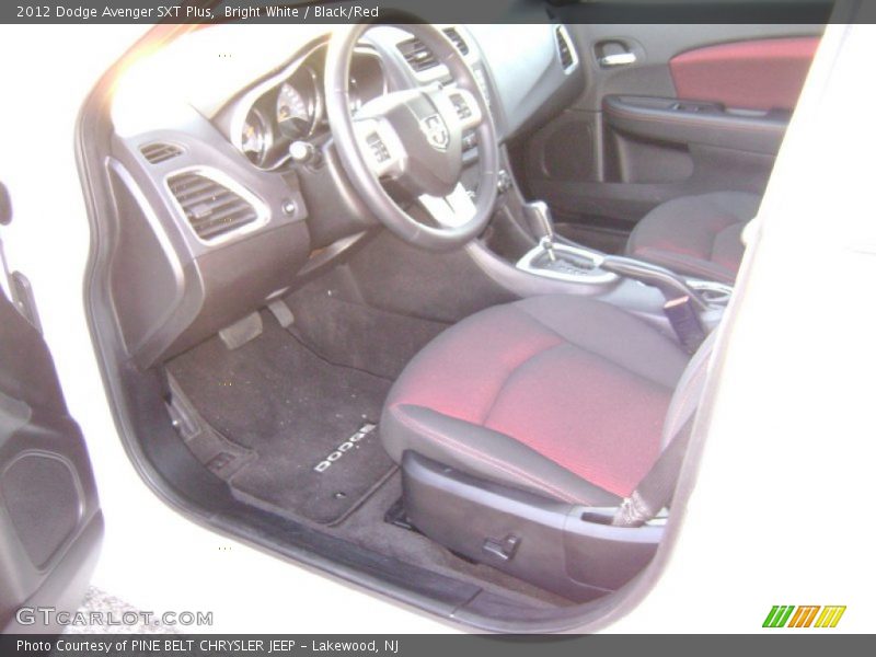 Bright White / Black/Red 2012 Dodge Avenger SXT Plus