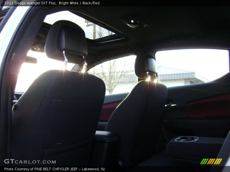 Bright White / Black/Red 2012 Dodge Avenger SXT Plus