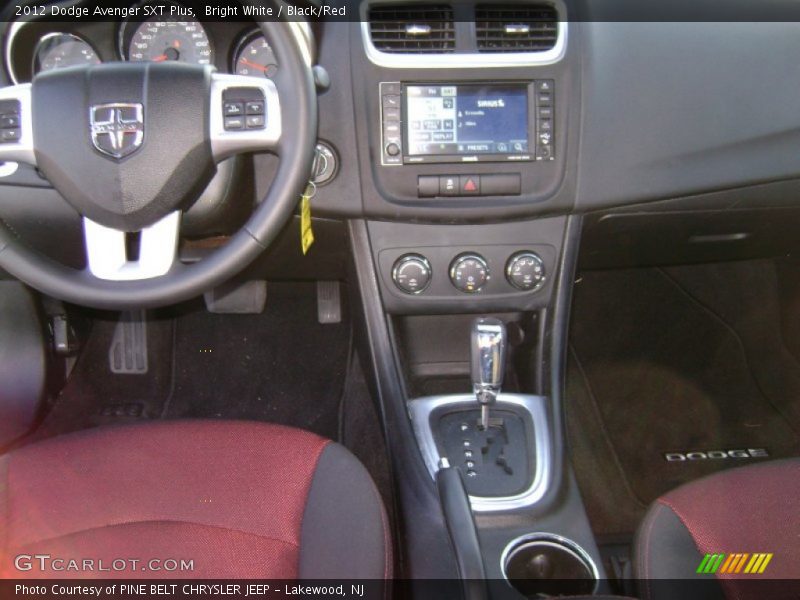 Bright White / Black/Red 2012 Dodge Avenger SXT Plus