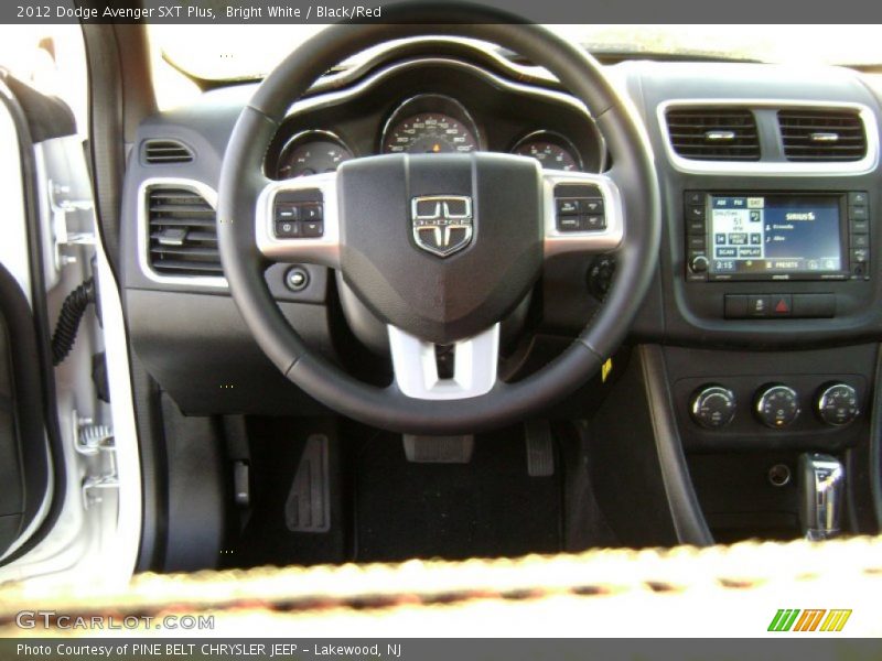 Bright White / Black/Red 2012 Dodge Avenger SXT Plus
