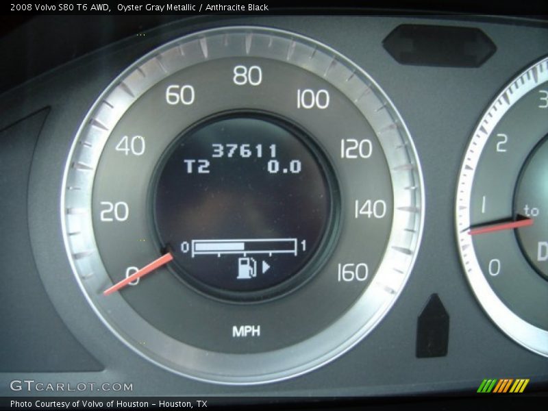 Oyster Gray Metallic / Anthracite Black 2008 Volvo S80 T6 AWD