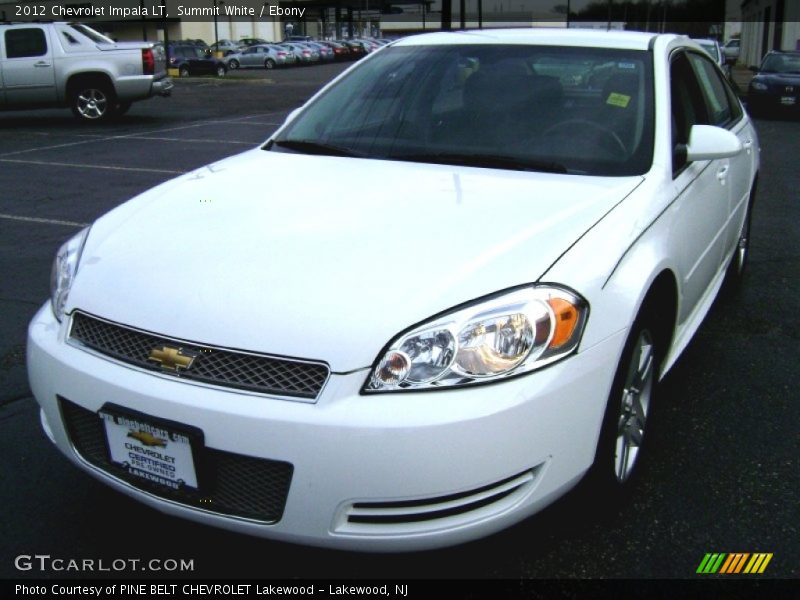 Summit White / Ebony 2012 Chevrolet Impala LT