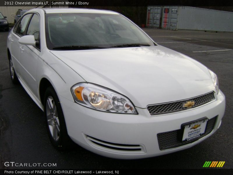 Summit White / Ebony 2012 Chevrolet Impala LT