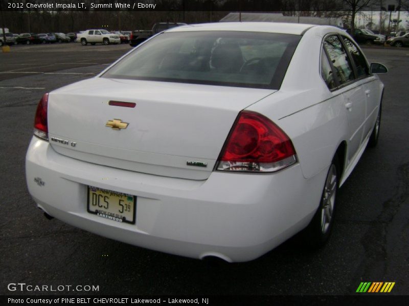 Summit White / Ebony 2012 Chevrolet Impala LT