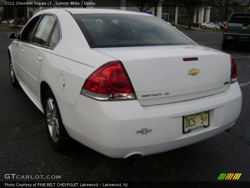Summit White / Ebony 2012 Chevrolet Impala LT
