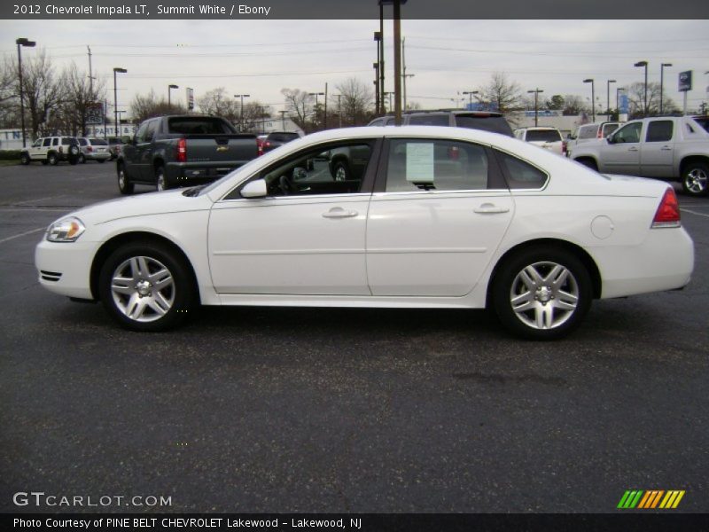 Summit White / Ebony 2012 Chevrolet Impala LT