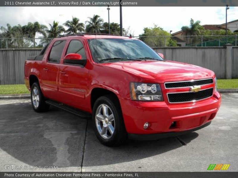 Victory Red / Dark Cashmere/Light Cashmere 2011 Chevrolet Avalanche LT