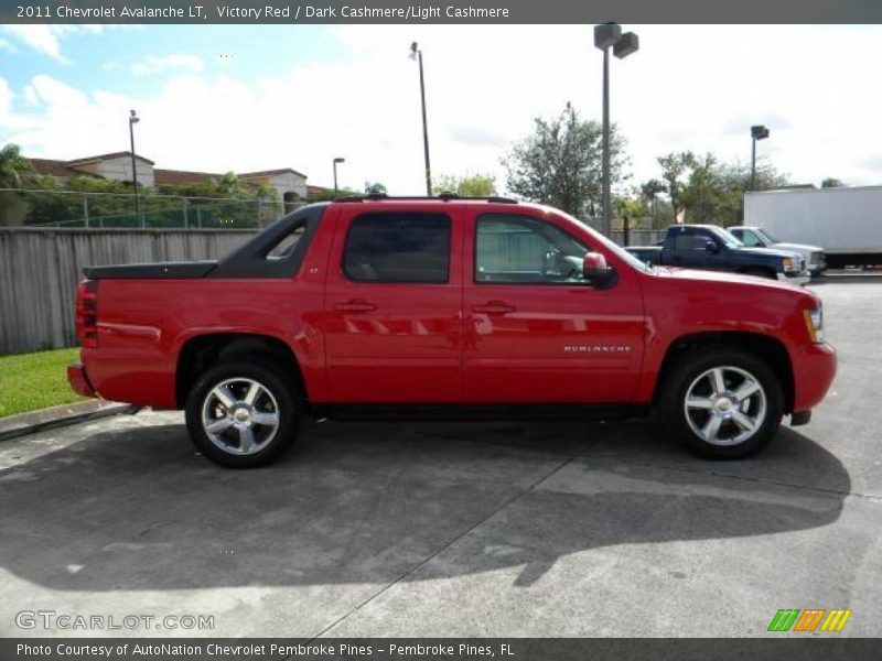 Victory Red / Dark Cashmere/Light Cashmere 2011 Chevrolet Avalanche LT
