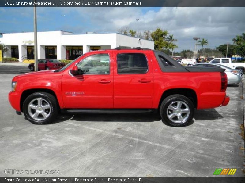 Victory Red / Dark Cashmere/Light Cashmere 2011 Chevrolet Avalanche LT