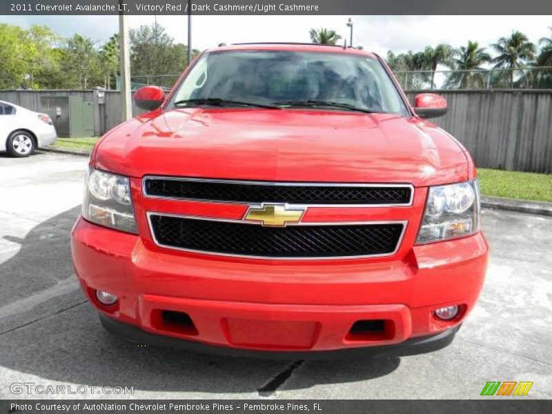 Victory Red / Dark Cashmere/Light Cashmere 2011 Chevrolet Avalanche LT