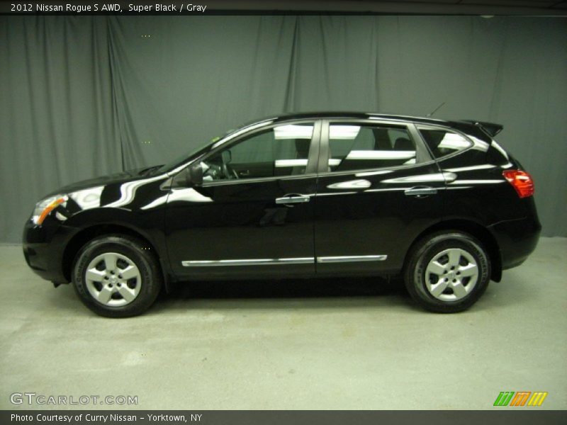 Super Black / Gray 2012 Nissan Rogue S AWD