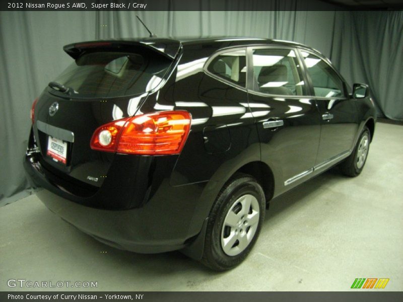 Super Black / Gray 2012 Nissan Rogue S AWD