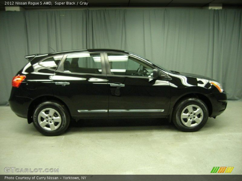 Super Black / Gray 2012 Nissan Rogue S AWD