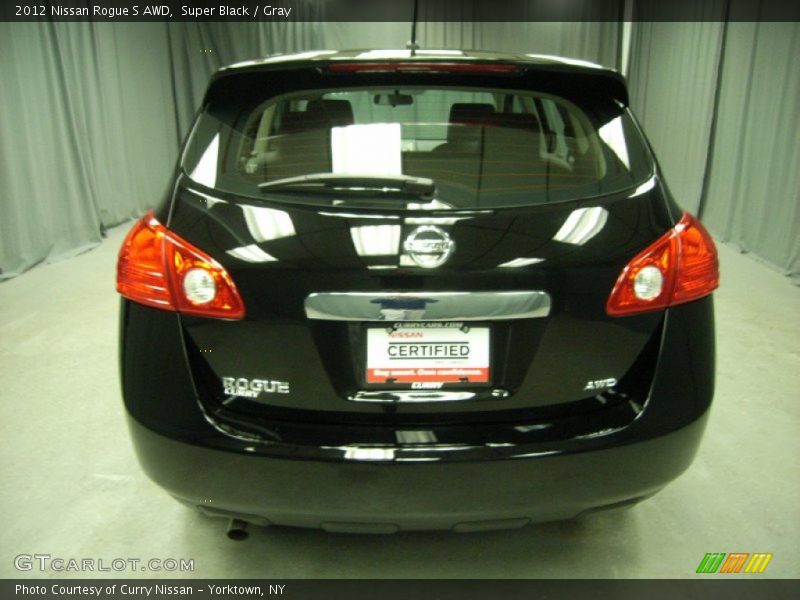 Super Black / Gray 2012 Nissan Rogue S AWD