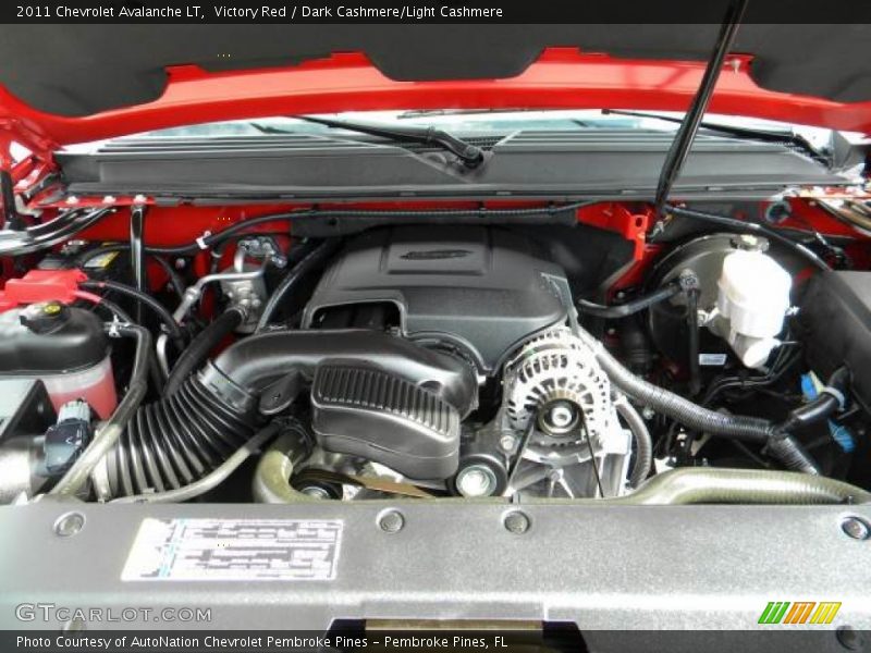 Victory Red / Dark Cashmere/Light Cashmere 2011 Chevrolet Avalanche LT