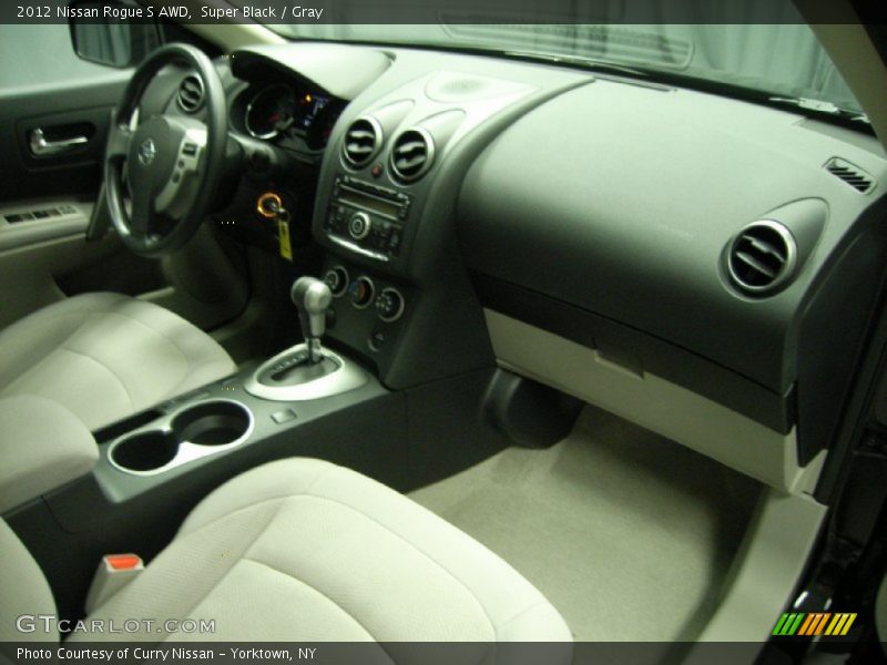 Super Black / Gray 2012 Nissan Rogue S AWD