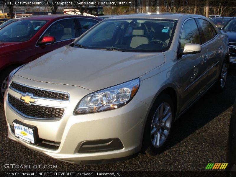 Champagne Silver Metallic / Jet Black/Titanium 2013 Chevrolet Malibu LT