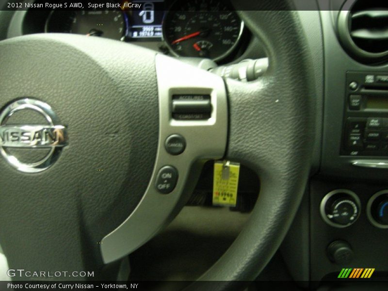 Super Black / Gray 2012 Nissan Rogue S AWD