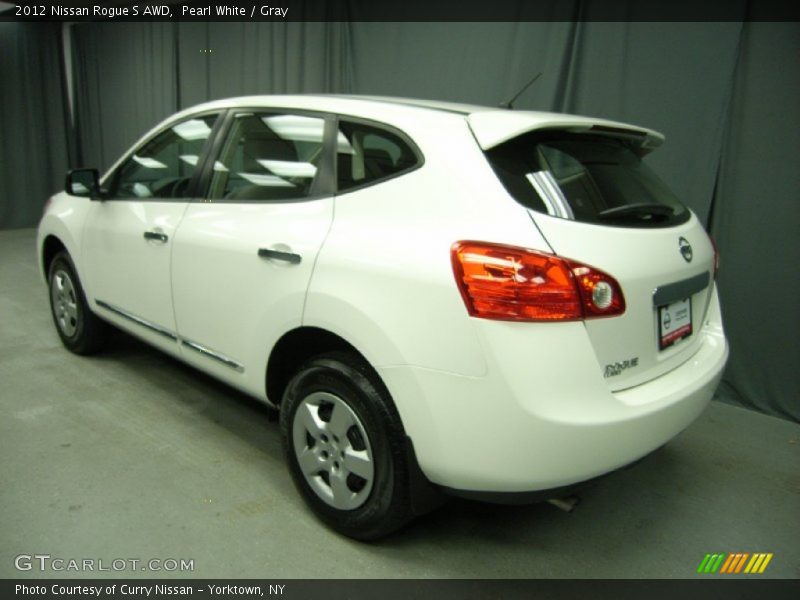 Pearl White / Gray 2012 Nissan Rogue S AWD