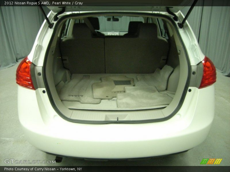 Pearl White / Gray 2012 Nissan Rogue S AWD