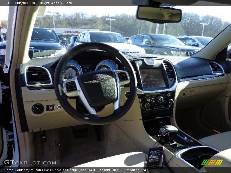 Bright White / Black 2013 Chrysler 300