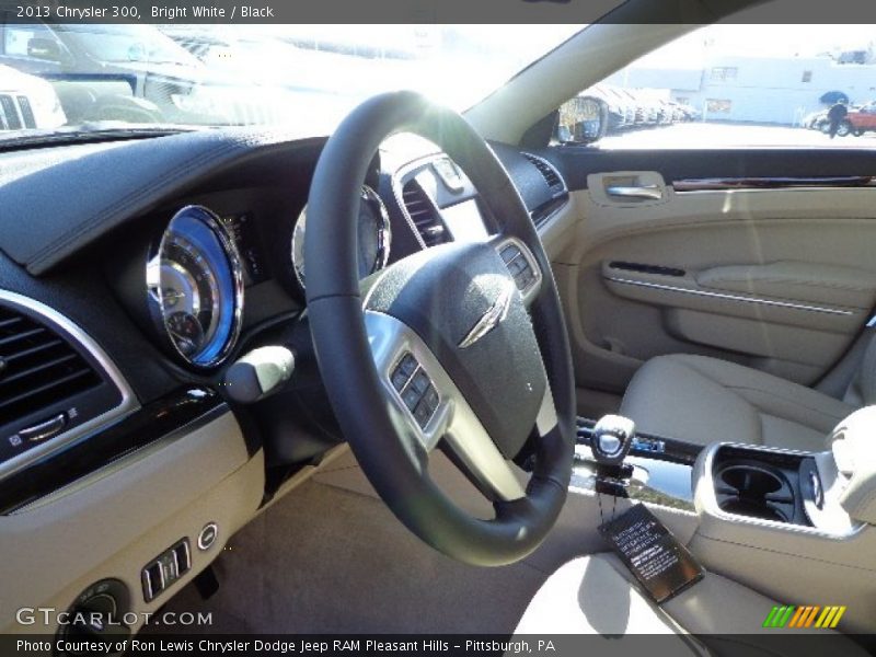 Bright White / Black 2013 Chrysler 300