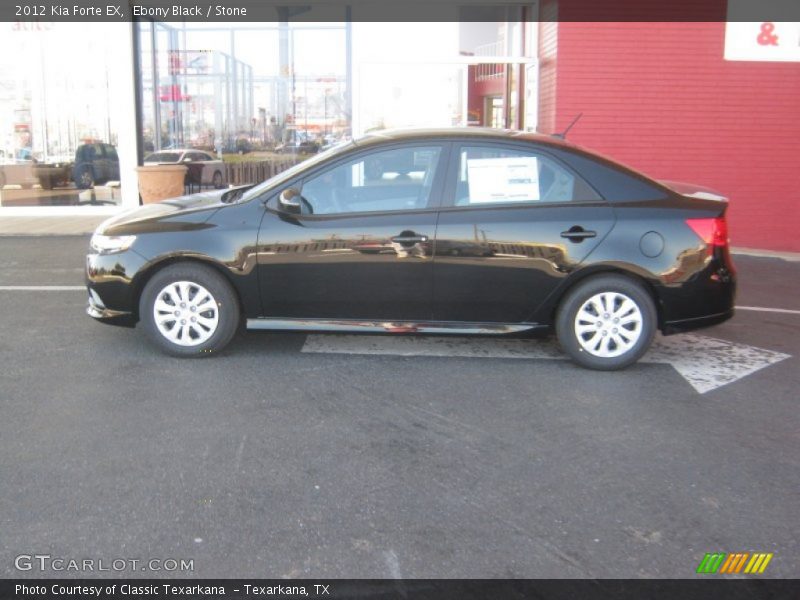 Ebony Black / Stone 2012 Kia Forte EX