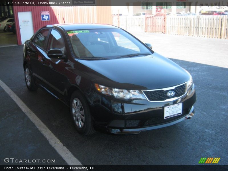 Ebony Black / Stone 2012 Kia Forte EX