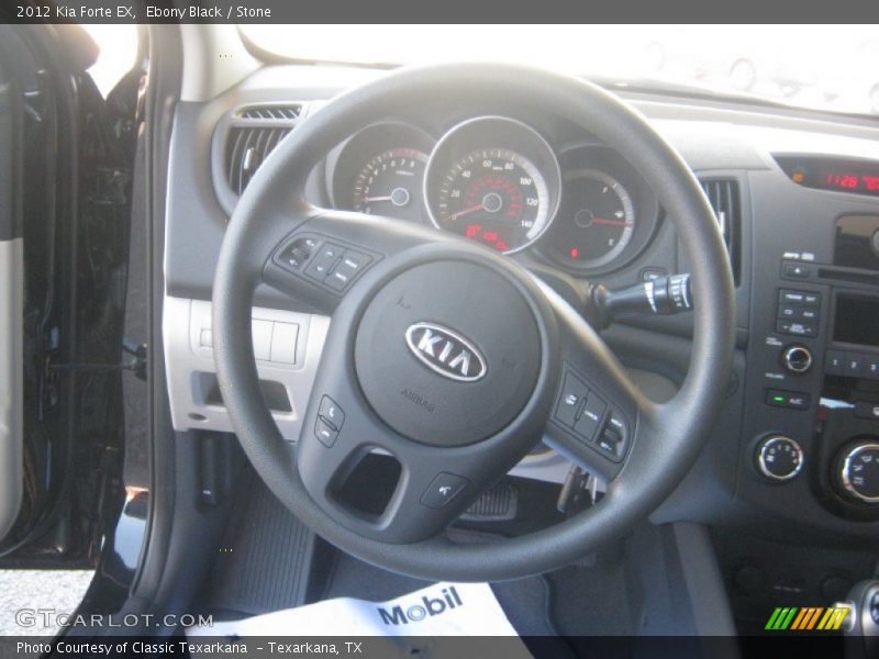 Ebony Black / Stone 2012 Kia Forte EX